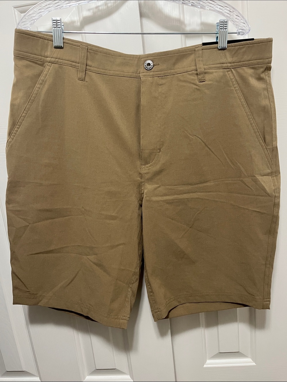 Gerry Weber Men's Flat Front Shorts in Khaki Brown